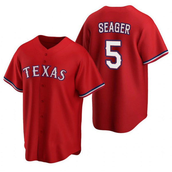 Texas Rangers #5 Corey Seager Red KLUNKIM Cool Base Stitched Jersey