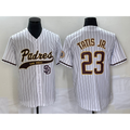 San Diego Padres #23 Fernando Tatis Jr White KLUNKIM NEW 2023 Cool Base Stitched Jersey