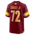 W.Commanders #72 Josh Conerly Jr. Burgundy KLUNKIM 2025 Draft First Round Pick Game Jersey