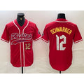 Philadelphia Phillies #12 Kyle Schwarber Red KLUNKIM 2024 City Connect Limited Stitched Jersey 3
