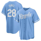 Kansas City Royals #28 Kyle Isbel Player Light Blue KLUNKIM Home Game Stitched Jerseys