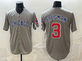 Chicago Cubs #3 Alex Bregman Grey KLUNKIM Limited Stitched Jersey