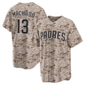San Diego Padres #13 Manny Machado Camo KLUNKIM USMC Alternate Replica Player Jersey
