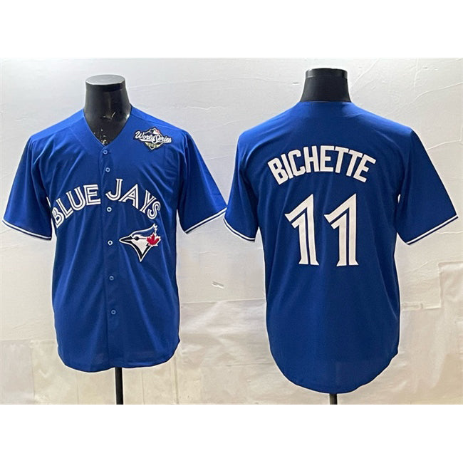 Toronto Blue Jays #11 Bo Bichette Royal KLUNKIM 2025 World Series Cool Base Stitched Jersey
