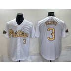 Philadelphia Phillies #3 Bryce Harper Number White KLUNKIM 2022 All Star Stitched Cool Base Jersey