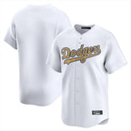 Los Angeles Dodgers Blank Player White Gold KLUNKIM Collection Limited Home Stitched Jerseys
