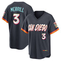 San Diego Padres #3 Jackson Merrill Obsidian KLUNKIM 2026 City Connect Stadium Jersey
