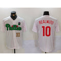 Philadelphia Phillies #10 J.T. Realmuto White Green KLUNKIM Cool Base Stitched Jerseys
