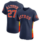 Houston Astros #27 Jose Altuve Navy KLUNKIM Alternate 2 Elite Player Jersey