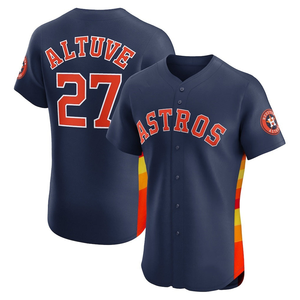 Houston Astros #27 Jose Altuve Navy KLUNKIM Alternate 2 Elite Player Jersey