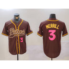 San Diego Padres #3 Jackson Merrill Brown KLUNKIM Cool Base Stitched Jersey 2