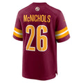 W.Commanders #26 Jeremy McNichols Burgundy KLUNKIM Game Jersey