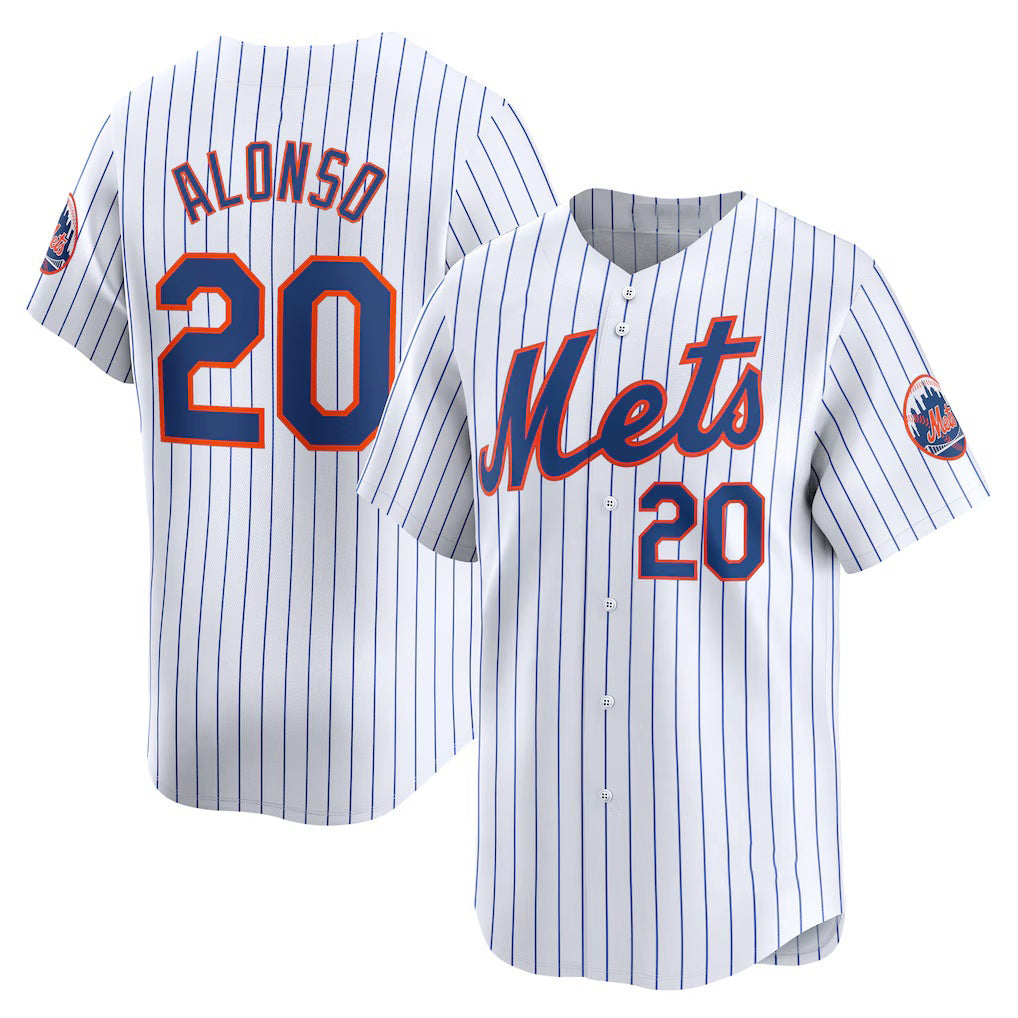New York Mets #20 Pete Alonso White KLUNKIM Home Limited Player Jersey