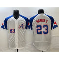 Atlanta Braves #23 Michael Harris II Number White KLUNKIM 2023 City Connect Flex Base Stitched Jersey 2