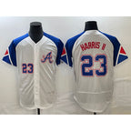 Atlanta Braves #23 Michael Harris II Number White KLUNKIM 2023 City Connect Flex Base Stitched Jersey 2