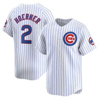 Chicago Cubs #2 Nico Hoerner White KLUNKIM Home Limited Player Jersey