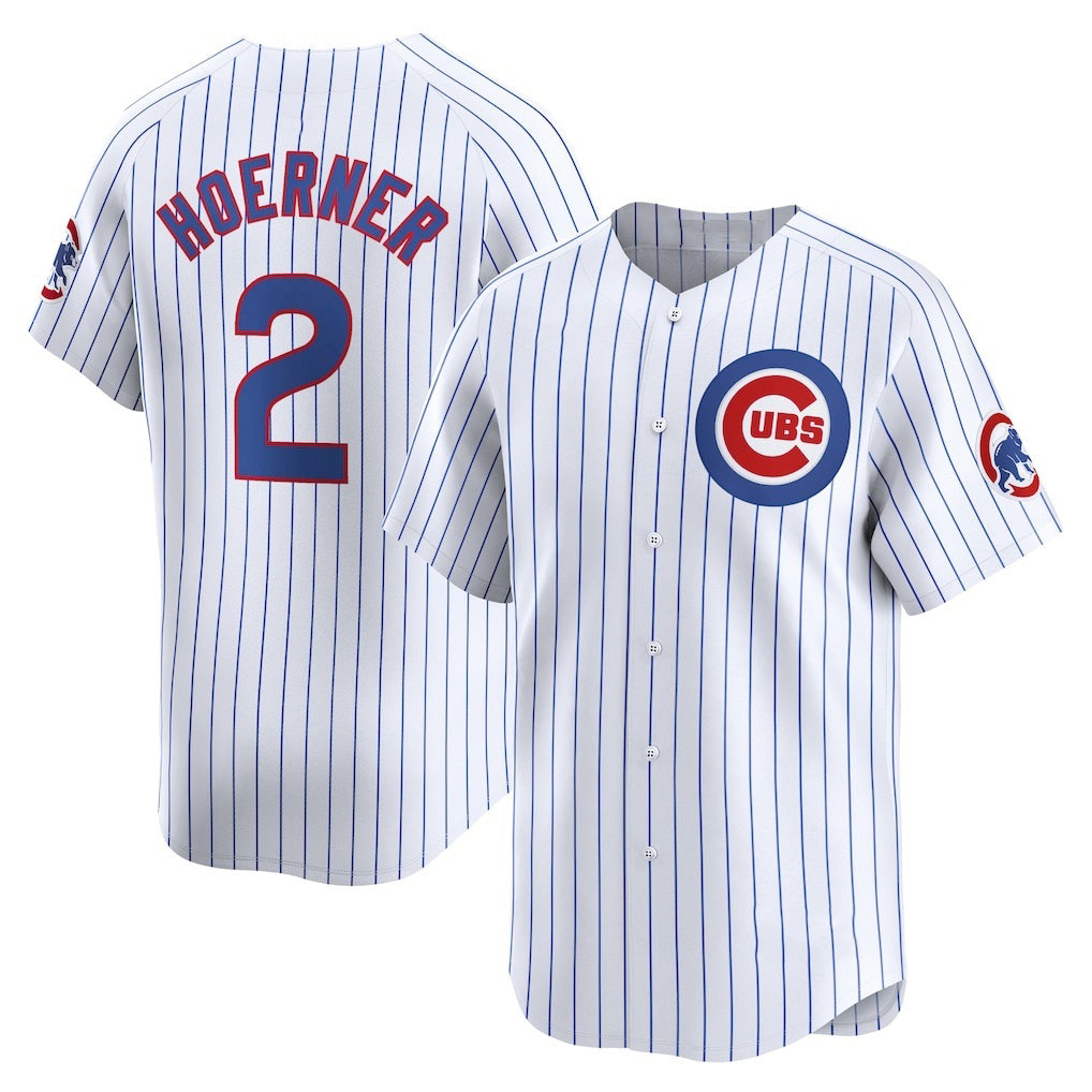 Chicago Cubs #2 Nico Hoerner White KLUNKIM Home Limited Player Jersey