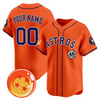 Custom Houston Astros x Dragon Ball Orange KLUNKIM Vapor Premier Limited Jersey - All Stitched