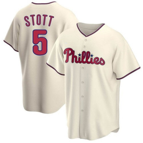 Philadelphia Phillies #5 Bryson Stott Cream KLUNKIM Cool Base Stitched Jersey