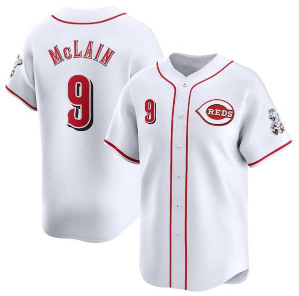 Cincinnati Reds #9 Matt McLain White KLUNKIM Home Limited Stitched Jersey