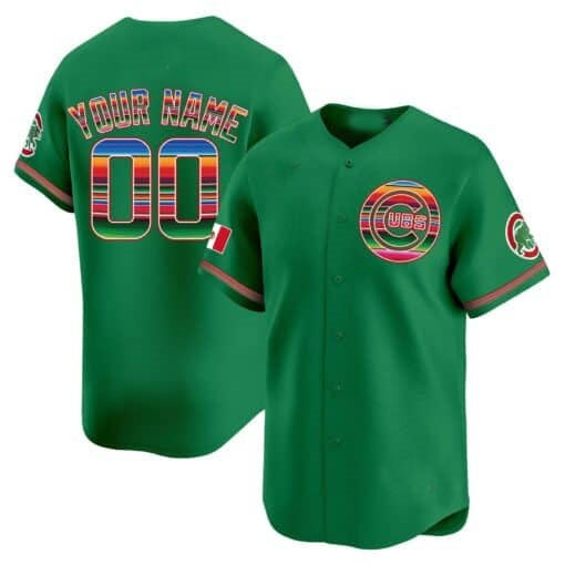 Custom Chicago Cubs Mexico Vapor Premier Limited Jersey - Green KLUNKIM