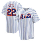 New York Mets #22 Juan Soto White KLUNKIM Home Replica Player Jersey