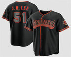San Francisco Giants #51 Jung Hoo Lee Black KLUNKIM 2026 Alternate Stadium Stitched Jersey