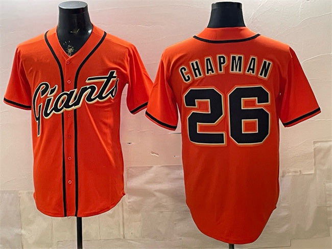 San Francisco Giants #26 Matt Chapman Orange KLUNKIM Cool Base Stitched Jersey