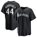Seattle Mariners #44 Julio Rodr¨ªguez Black KLUNKIM Lights Out Limited Stitched Jersey