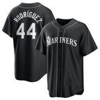 Seattle Mariners #44 Julio Rodr¨ªguez Black KLUNKIM Lights Out Limited Stitched Jersey