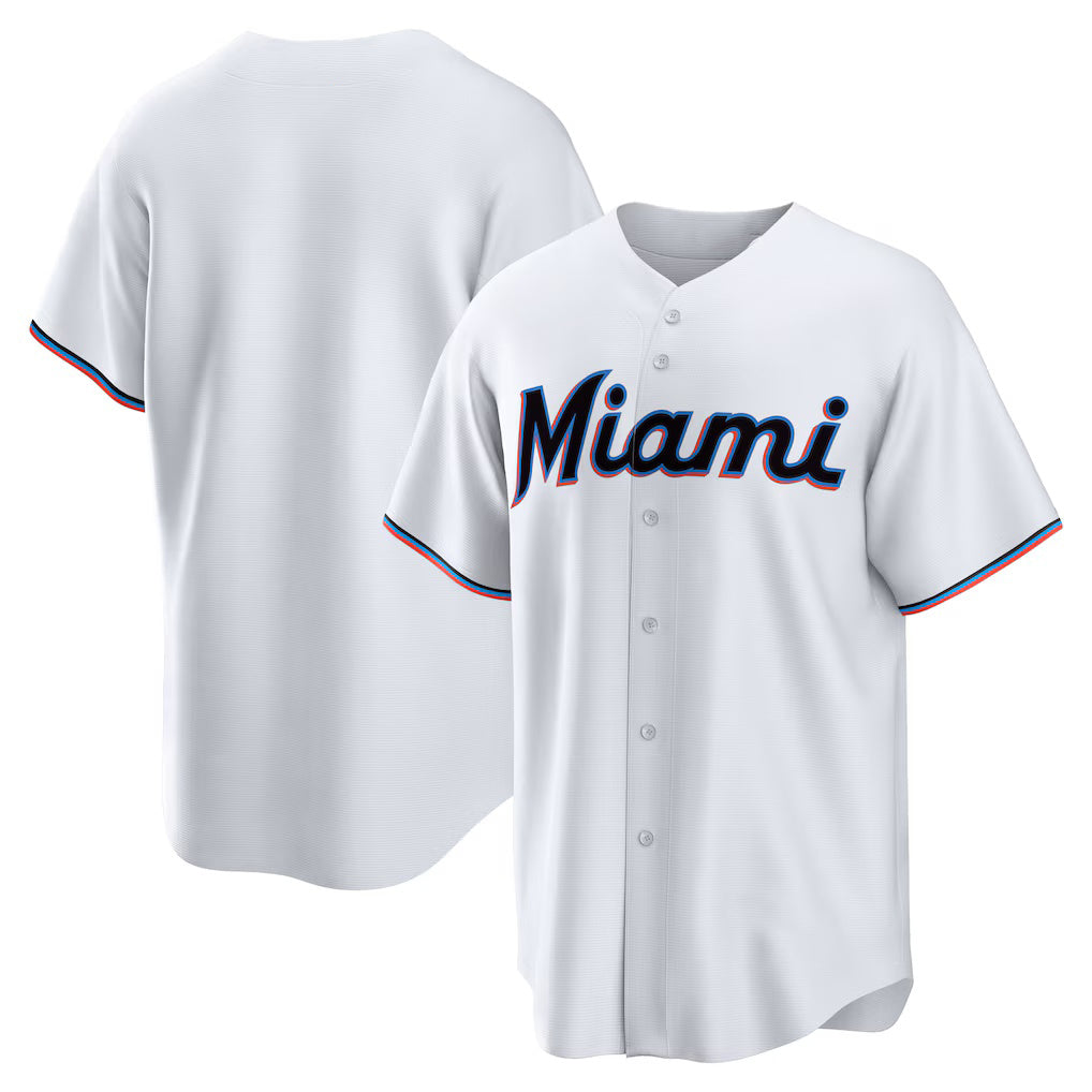 Miami Marlins White KLUNKIM Home Replica Team Jersey