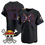 Custom New York Mets x One Piece Black KLUNKIM Vapor Premier Limited Jersey - Stitched