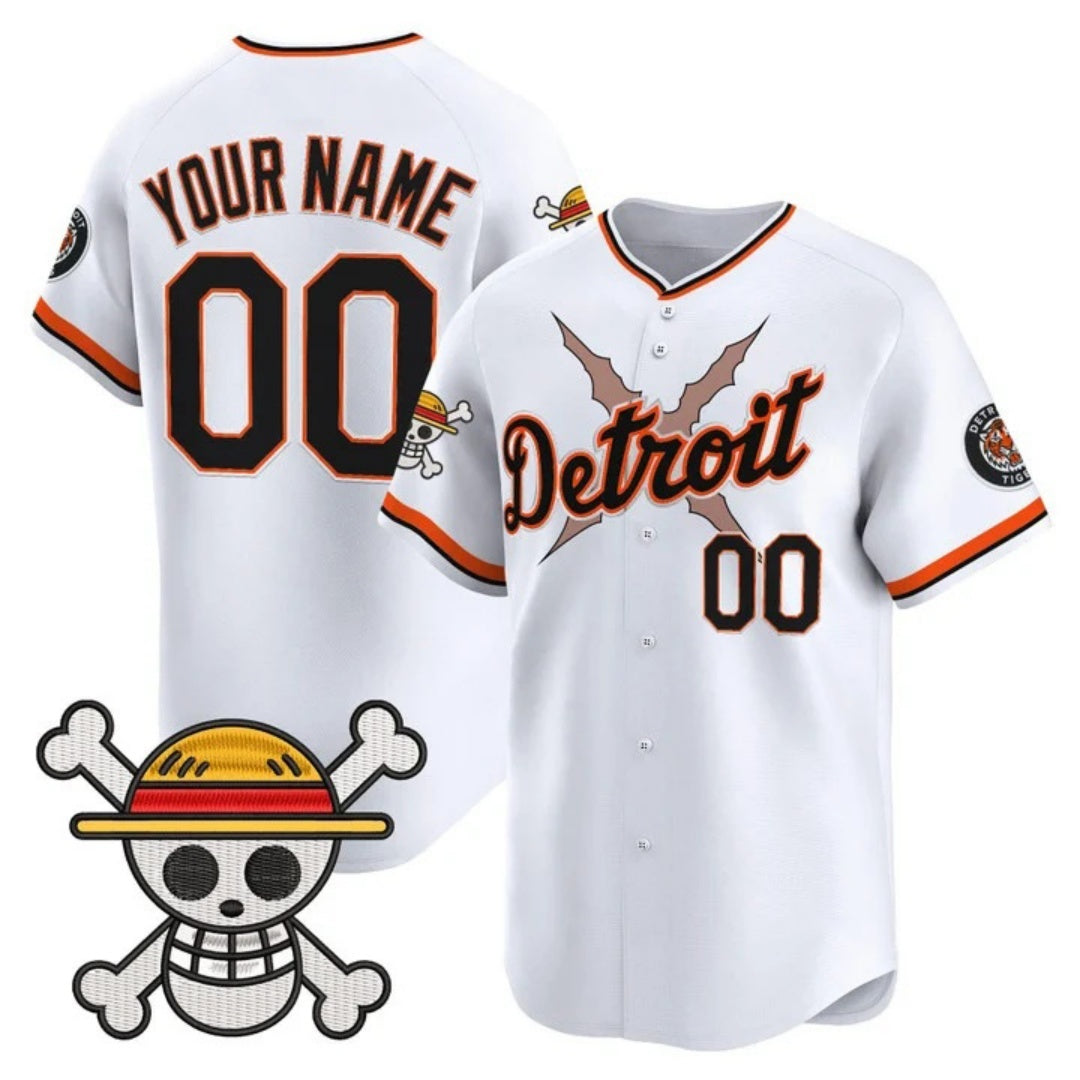 Custom Detroit Tigers x One Piece White KLUNKIM Vapor Premier Limited Jersey - Stitched