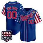 Custom Kansas City Royals America 250 Edition Vapor Premier Limited Royal KLUNKIM Stitched Jerseys