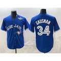 Toronto Blue Jays #34 Kevin Gausman Royal KLUNKIM 2025 World Series Cool Base Stitched Jersey