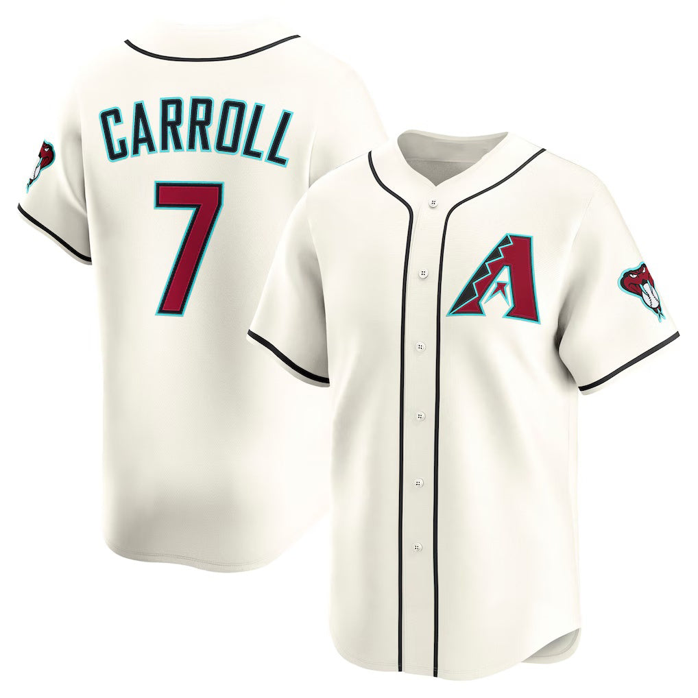 Arizona Diamondbacks #7 Corbin Carroll Cream KLUNKIM Home Limited Player Jersey