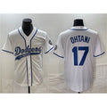 Los Angeles Dodgers #17 Shohei Ohtani White KLUNKIM Cool Base With Patch Stitched Jersey