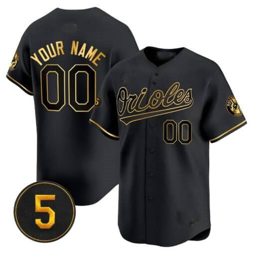 Custom Baltimore Orioles Robinson Patch Vapor Premier Limited Jersey ¨C Black KLUNKIM