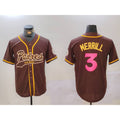 San Diego Padres #3 Jackson Merrill Brown KLUNKIM Cool Base Stitched Jerseys
