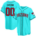 Custom Arizona Diamondbacks 2024 Cool Base Jersey V2 ¨C Teal 2 KLUNKIM