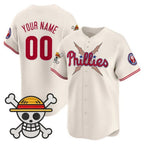Custom Philadelphia Phillies x One Piece Cream KLUNKIM Vapor Premier Limited Jersey - Stitched
