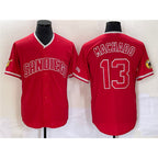 San Diego Padres #13 Manny Machado Red KLUNKIM Cool Base Stitched Jersey