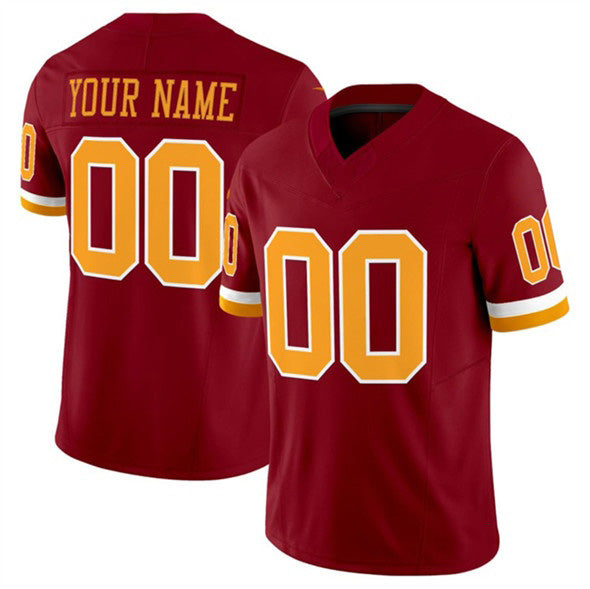 Custom W.Commanders Active Player Burgundy KLUNKIM 2025 F.U.S.E. Throwback Limited Stitched Jersey
