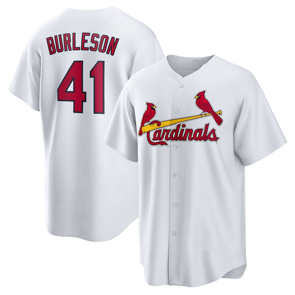 St. Louis Cardinals #41 Alec Burleson White KLUNKIM Home Replica Jersey