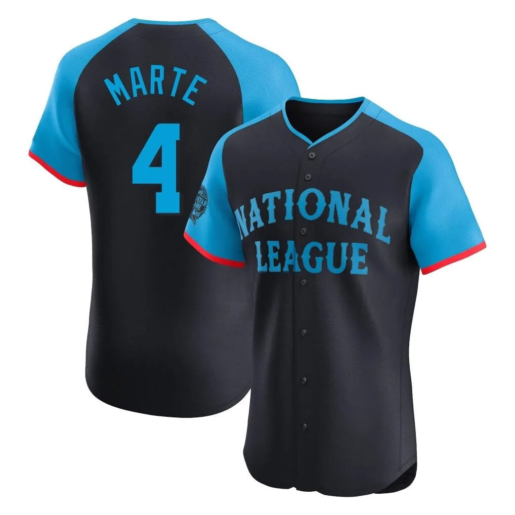 Arizona Diamondbacks #4 Ketel Marte Player Black KLUNKIM National League All-Star Limited Elite Home Game Stitched Jerseys