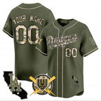 Custom Los Angeles Dodgers Armed Forces Day Vapor Premier Limited Jersey ¨C Green KLUNKIM