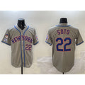 New York Mets #22 Juan Soto Grey KLUNKIM 2025 Spring Training Alternate Limited Stitched Jersey