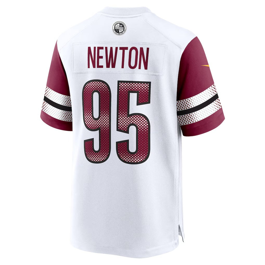 W.Commanders #95 Jer'Zhan Newton White KLUNKIM Game Jersey