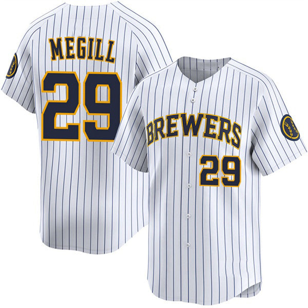 Milwaukee Brewers #29 Trevor Megill White KLUNKIM Alternate Limited Stitched Jersey