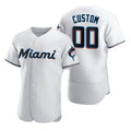 Custom Miami Marlins White KLUNKIM 2020 Stitched Flex Base Jersey